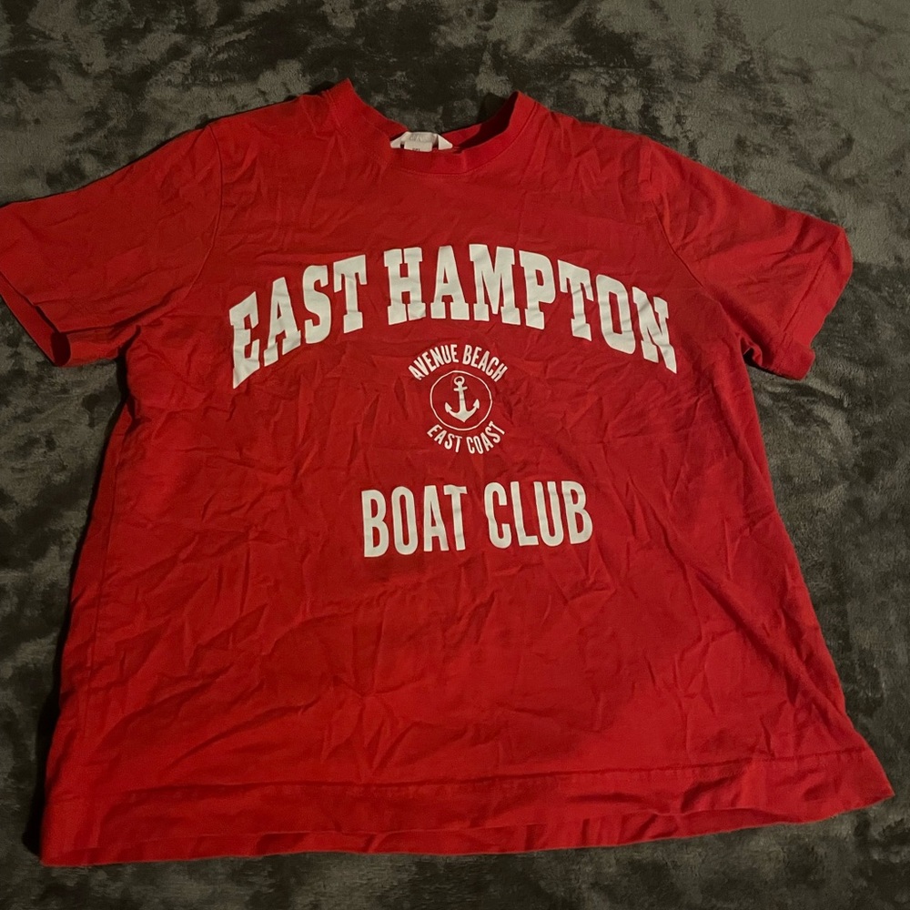 East Hampton Boat Club Red Short Sleeve Tee